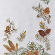 Pinecone Wreath white linen runner, 140*40 cm - Image #4