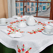 Tree of Life tablecloth made of white linen, 90*90 cm - Image #2