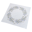 Lavender tablecloth made of white linen, 90*90 cm - Image #1