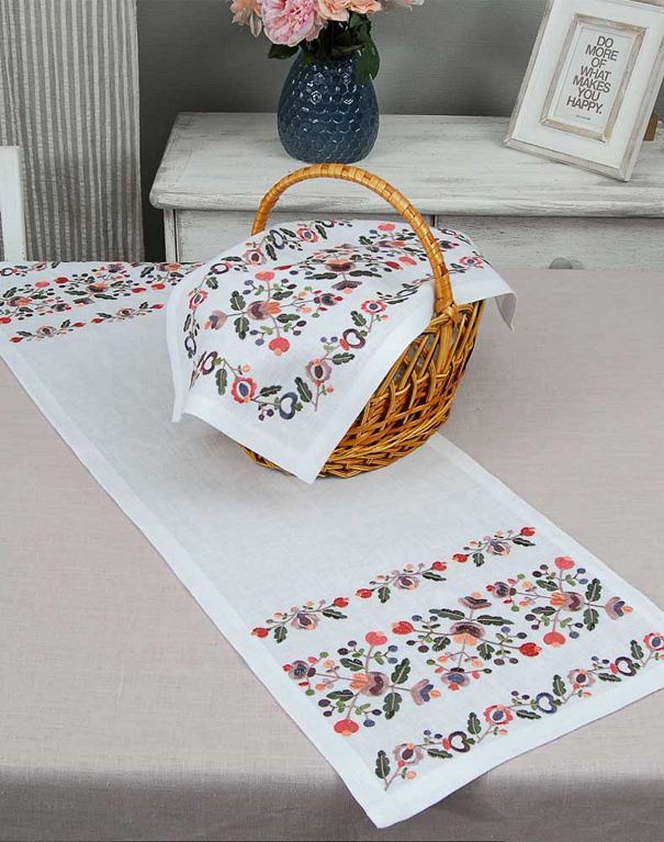 Yavoriv Modern white linen napkin, 47*27 cm - Image #3