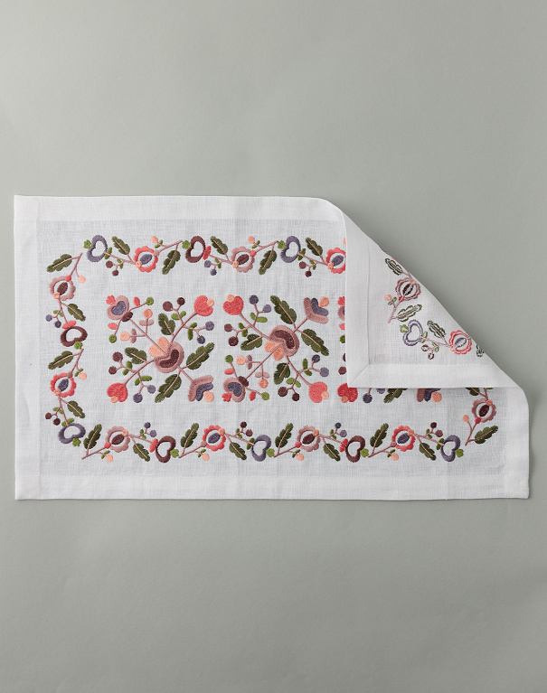 Yavoriv Modern white linen napkin, 47*27 cm - Image #4