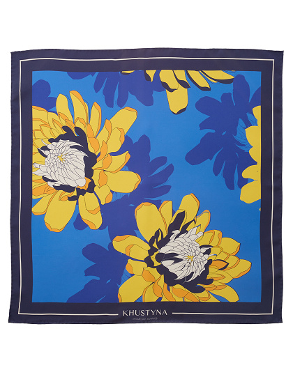 Хустка шовкова Ukrainian peonies, 55*55 см - Зображення №2