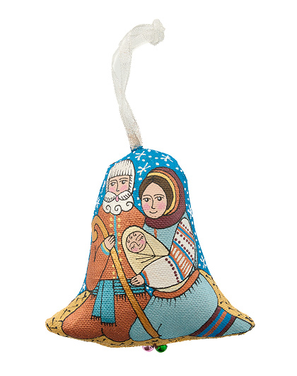 Дзвоник текстильний кавовий Святе сімейство - Зображення №1