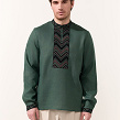 Men's vyshyvanka ED8 made of green linen - Image #1