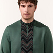 Men's vyshyvanka ED8 made of green linen - Image #5