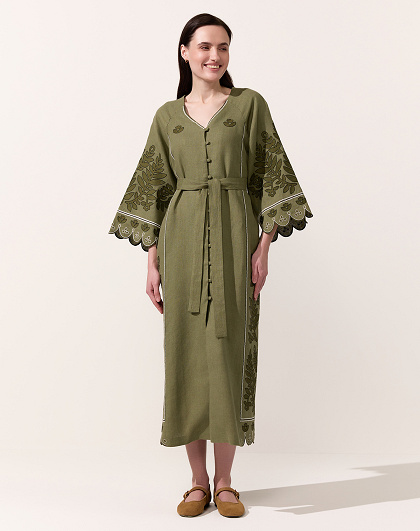 Smereka women's maxi dress with buttons - Image #1