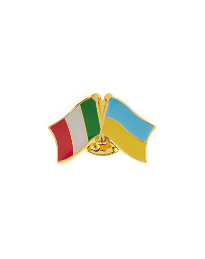 Значок Прапори співдружності Україна + Італія - Изображение №1