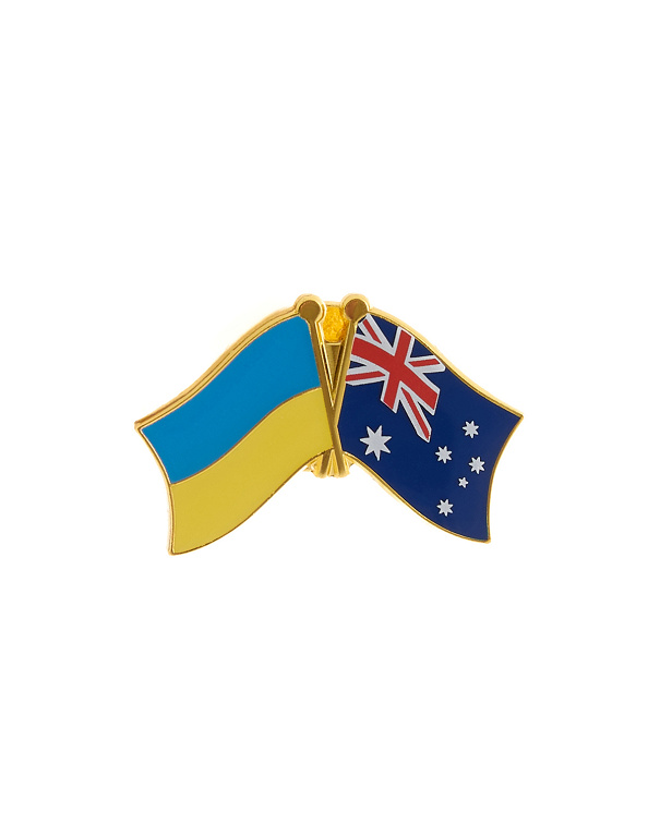 Значок Прапори співдружності Україна + Австралія - Зображення №1