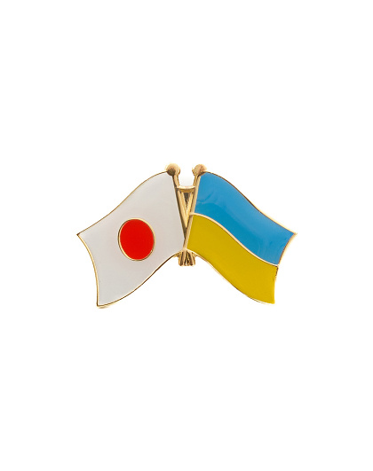 Значок Прапори співдружності Україна + Японія - Изображение №1