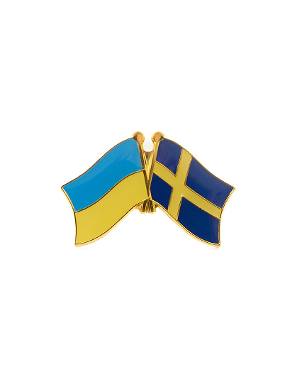 Значок Прапори співдружності Україна + Швеція - Изображение №1