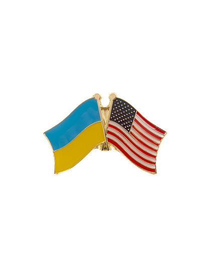 Значок Прапори співдружності Україна + США - Изображение №1