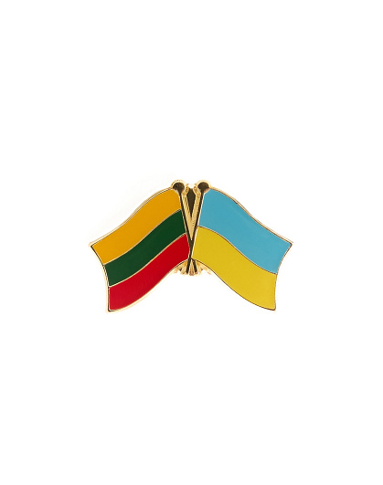 Значок Прапори співдружності Україна + Литва - Изображение №1