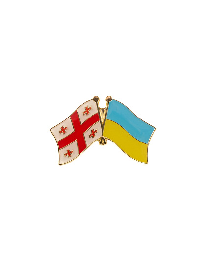 Значок Прапори співдружності Україна + Грузія - Изображение №1