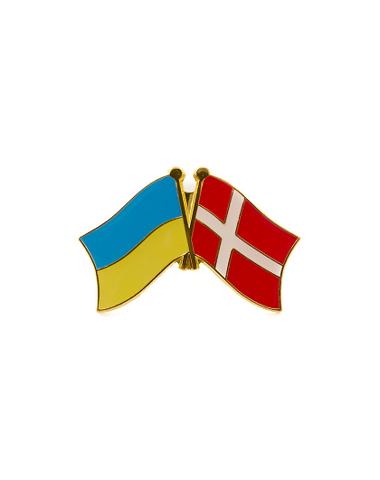 Значок Прапори співдружності Україна + Данія - Изображение №1