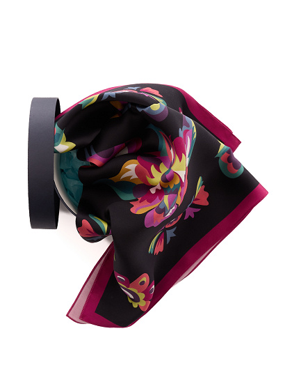 Silk scarf Free Birds in the style of Samchykivka, 65*65 cm - Image #3