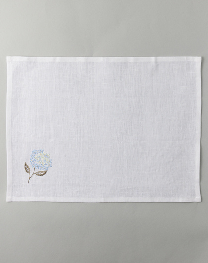 White Hydrangea towel in a yellow bag, 45*34 cm - Image #2