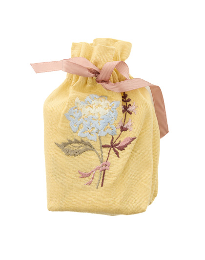 White Hydrangea towel in a yellow bag, 45*34 cm - Image #4
