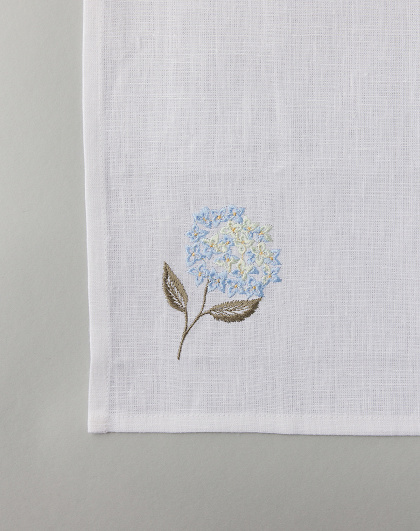 White Hydrangea towel in a yellow bag, 45*34 cm - Image #3