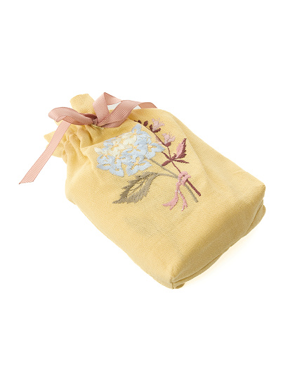 White Hydrangea towel in a yellow bag, 45*34 cm - Image #5