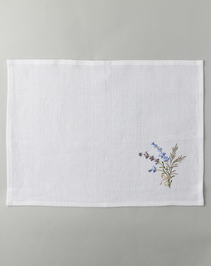Set of white towels Lavender in a gray bag, 2 pcs., 45*34 cm - Image #2