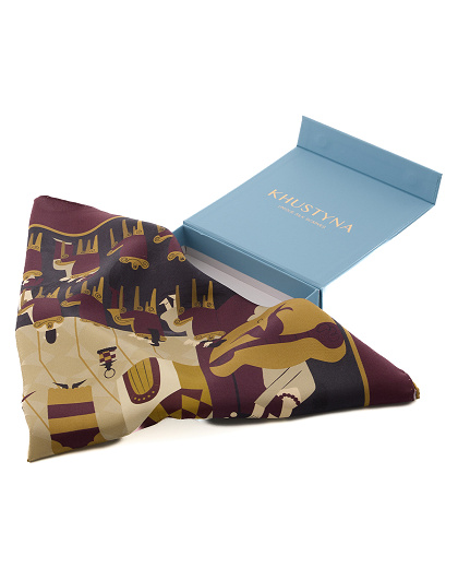 Silk scarf Theatre, 65*65 cm - Image #3