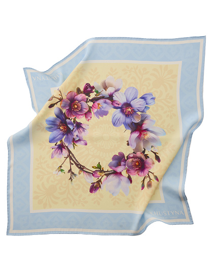 Хустка шовкова Ukrainian primrose, 65*65 см - Зображення №1