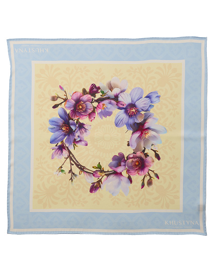 Хустка шовкова Ukrainian primrose, 65*65 см - Зображення №2