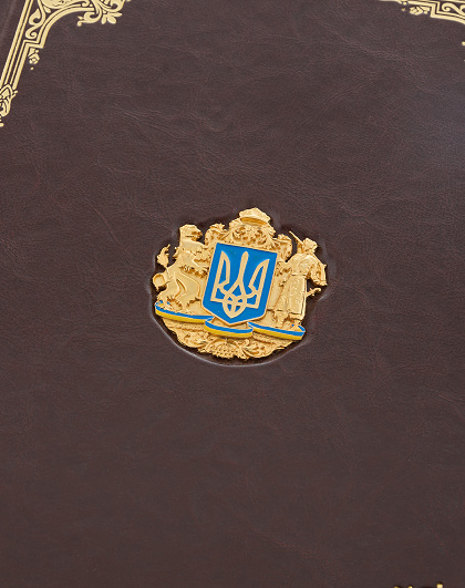 Набір для віскі Державний Герб: 3 келихи та графин у коробці - Изображение №6
