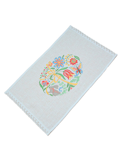 Pysanka towel made of white linen, 37*25 cm - Image #1