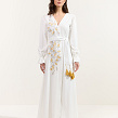 Swan maxi dress with floral embroidery - Image #1