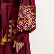 Wild Cherry maxi dress in burgundy linen - Image #7