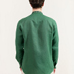 Men's vyshyvanka Mountains made of green linen - Image #4
