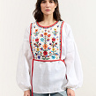 Yaryna women's beige vest with Yavoriv embroidery - Image #1