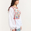 Yaryna women's beige vest with Yavoriv embroidery - Image #2