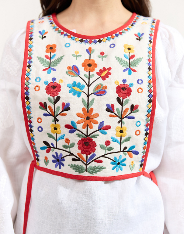 Yaryna women's beige vest with Yavoriv embroidery - Image #5