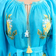 Evelina Blue women's dress with floral embroidery - Image #5