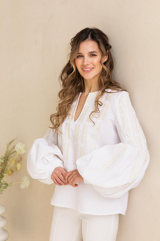 Strumivka white blouse for women - Image #1