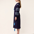 Midi dress Heritage in navy blue linen - Image #3