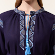 Midi dress Heritage in navy blue linen - Image #6