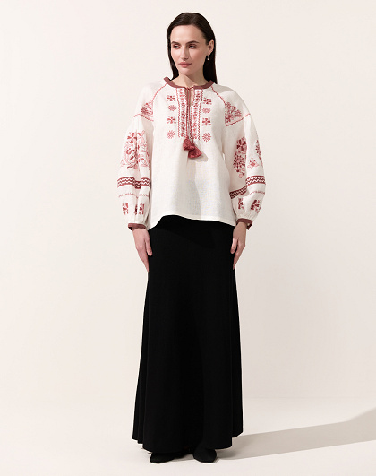Вишиванка жіноча Opishne з орнаментами Полтавщини - Зображення №7